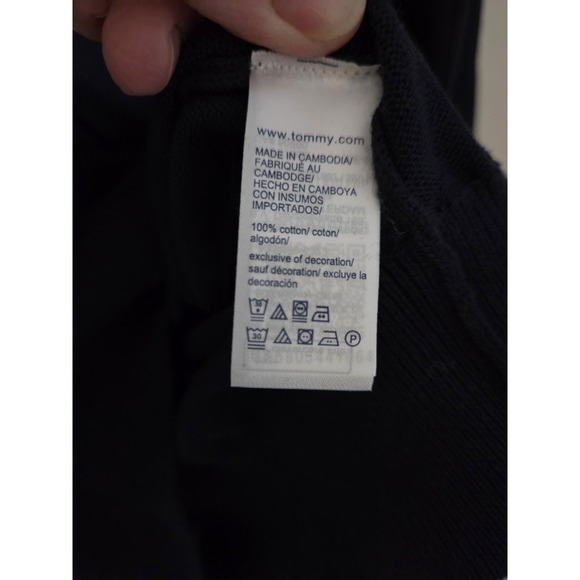 Tommy Hilfiger Crewneck Pullover Sweater, Navy, Medium - Picture 3 of 4
